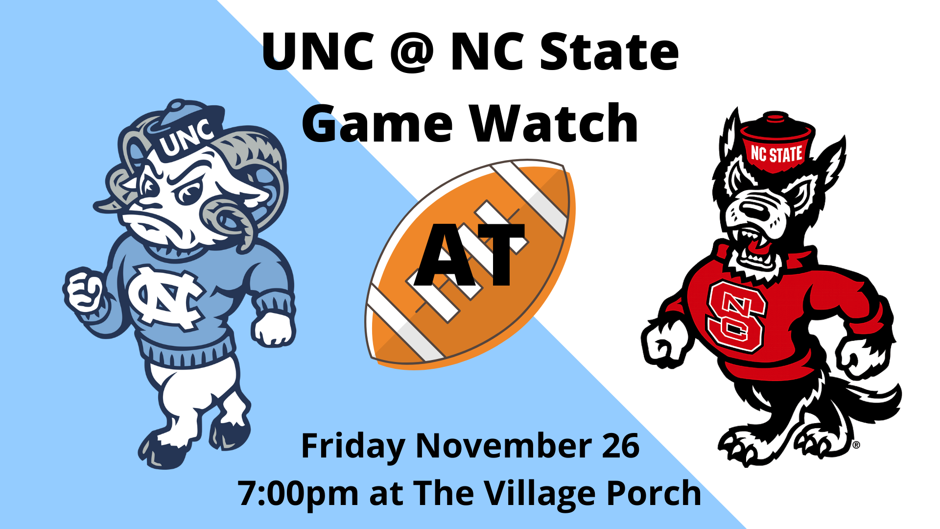 UNC at NC State Football Game Watch